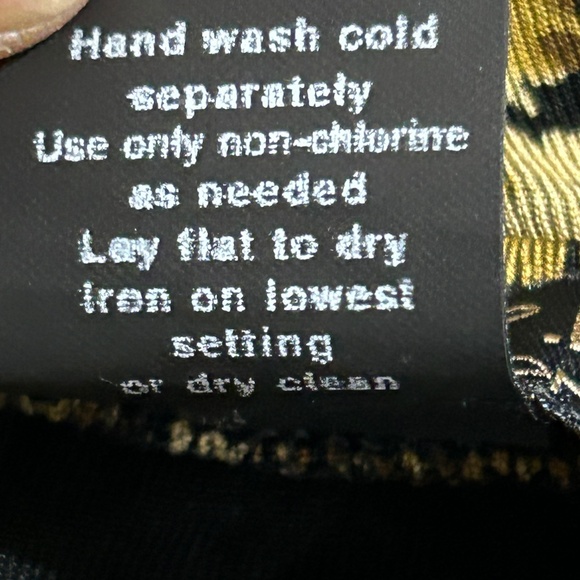 Womens 3 Piece Skirt pants Top Set Floral Comfort Stretch NYPL Brown L - Picture 14 of 16